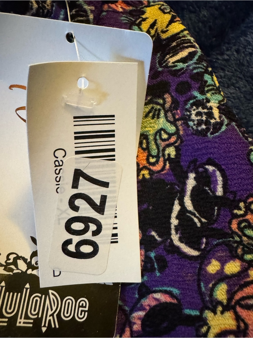 LuLaRoe Purple Multicolor Patterned Pencil Skirt - Picture 4 of 4